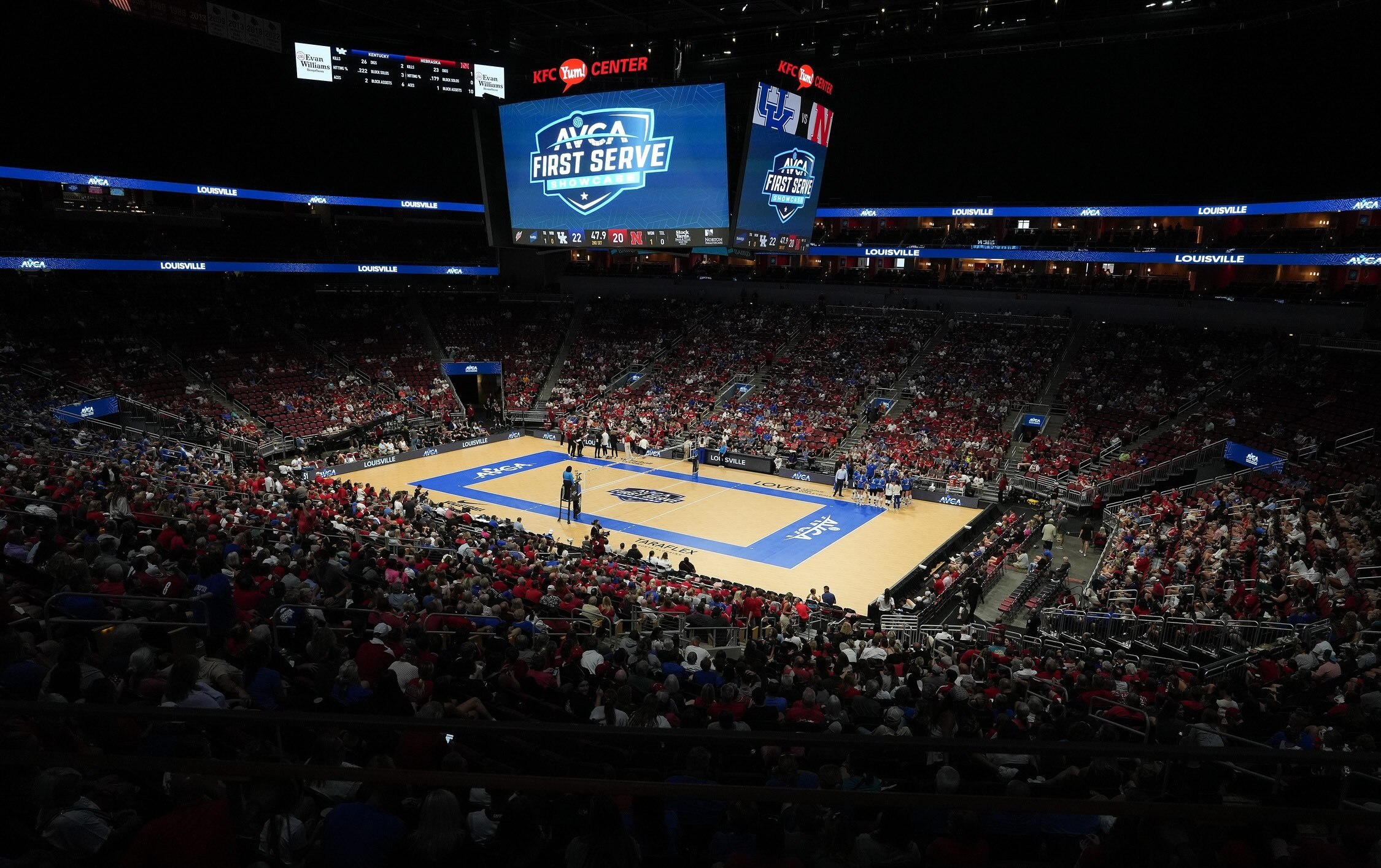 The 2026 AVCA First Serve will be played at the Fiserv Forum in Milwaukee, Wis.